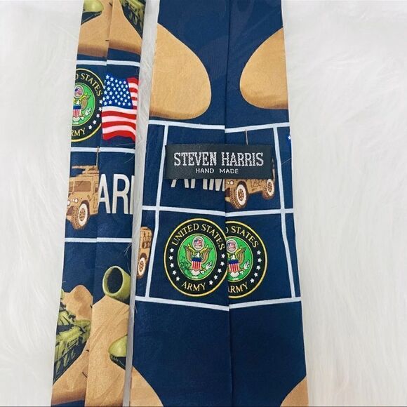 Steven Harris Mens United States Army Military Necktie Patriotic EUC - Picture 6 of 10